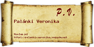 Palánki Veronika névjegykártya
